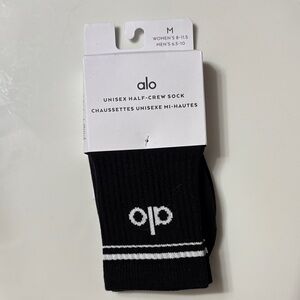 ALO Yoga Black Half-Crew Socks